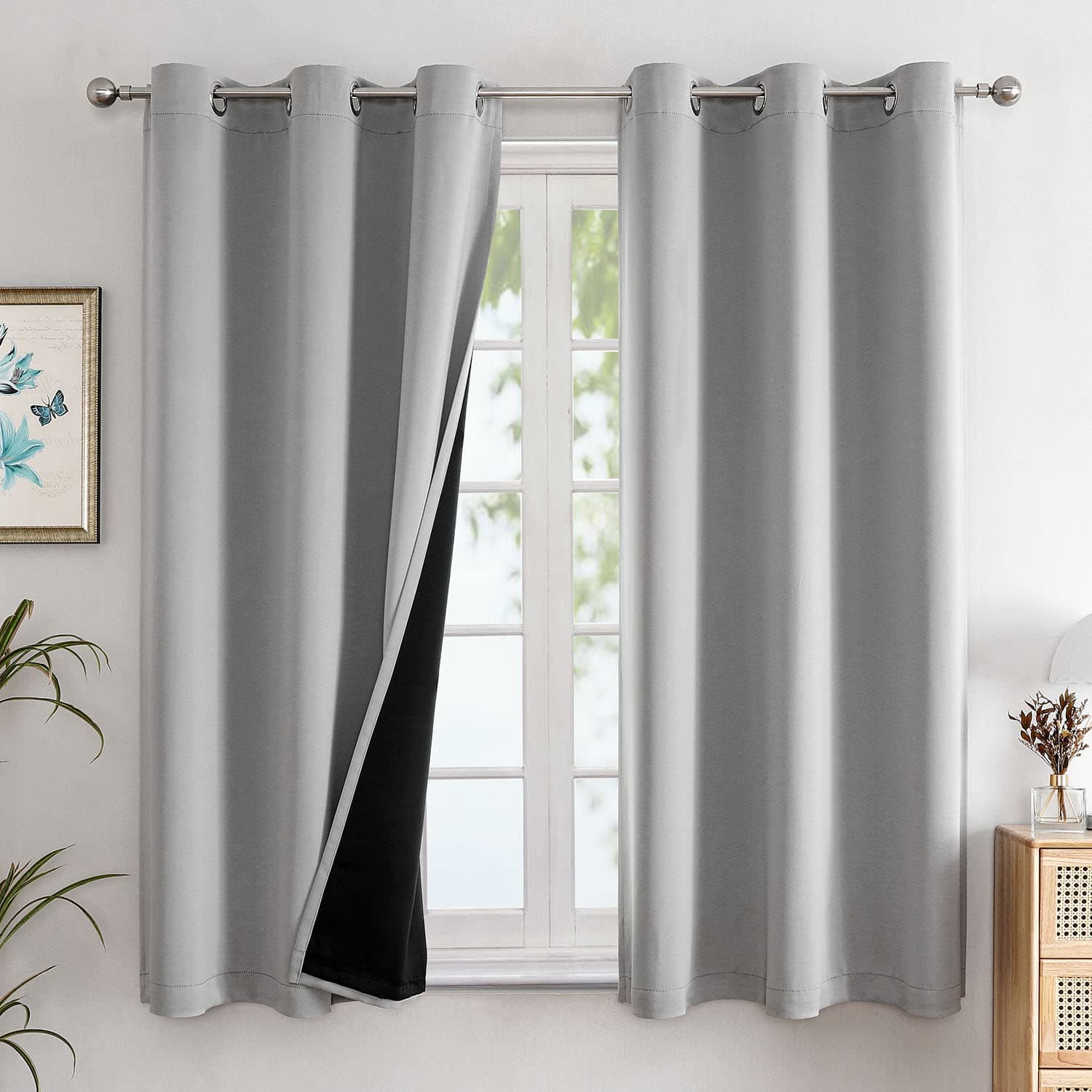 ChrisDowa Blackout Curtains Bedroom Insulated
