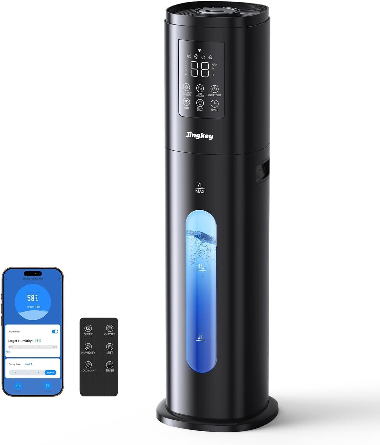 Humidifiers Bedroom 1 85Gal Humidifier Midnight