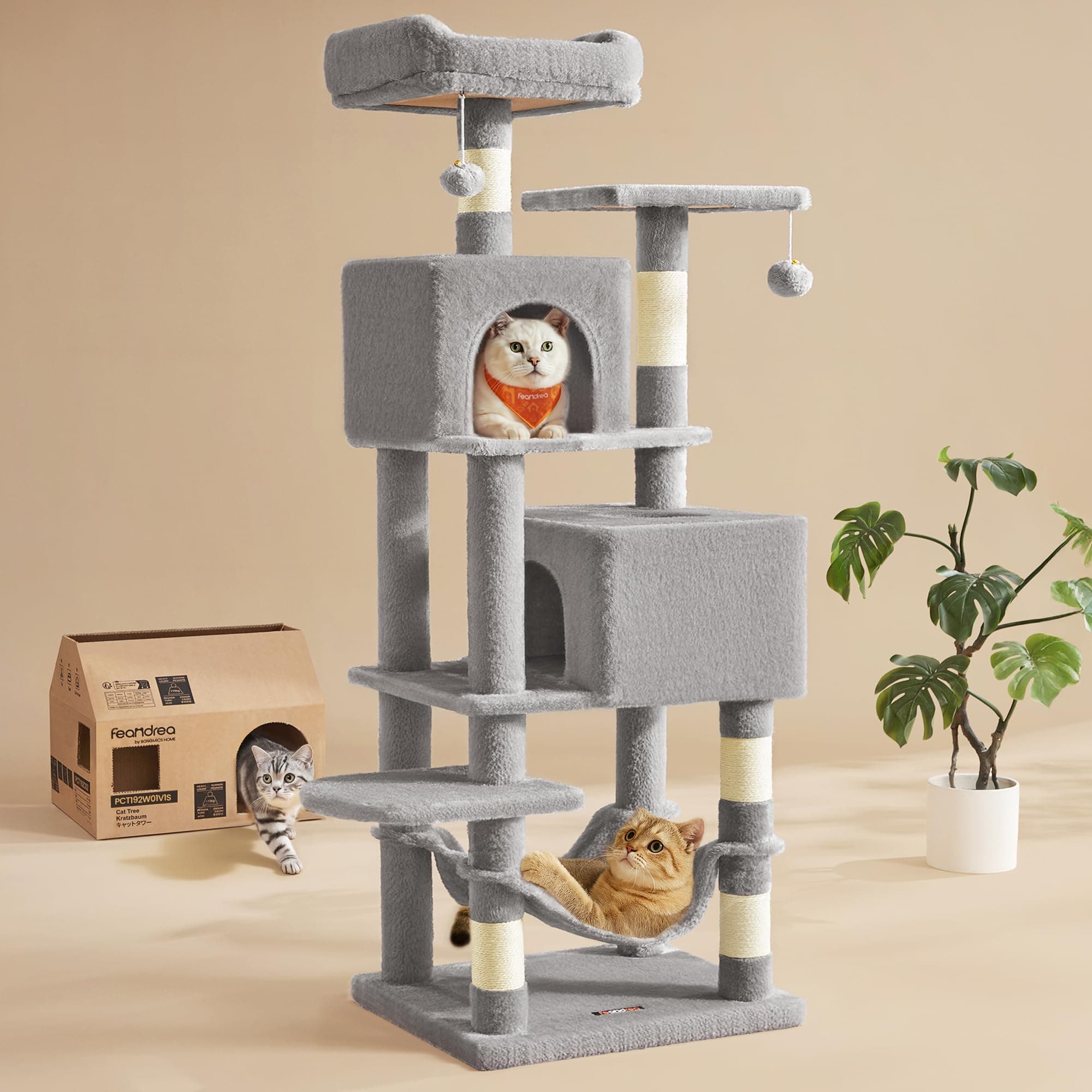 Feandrea 61 Inch Multi Level Scratching UPCT192W01